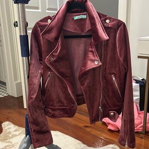 Biker jacket out of soft velvet material